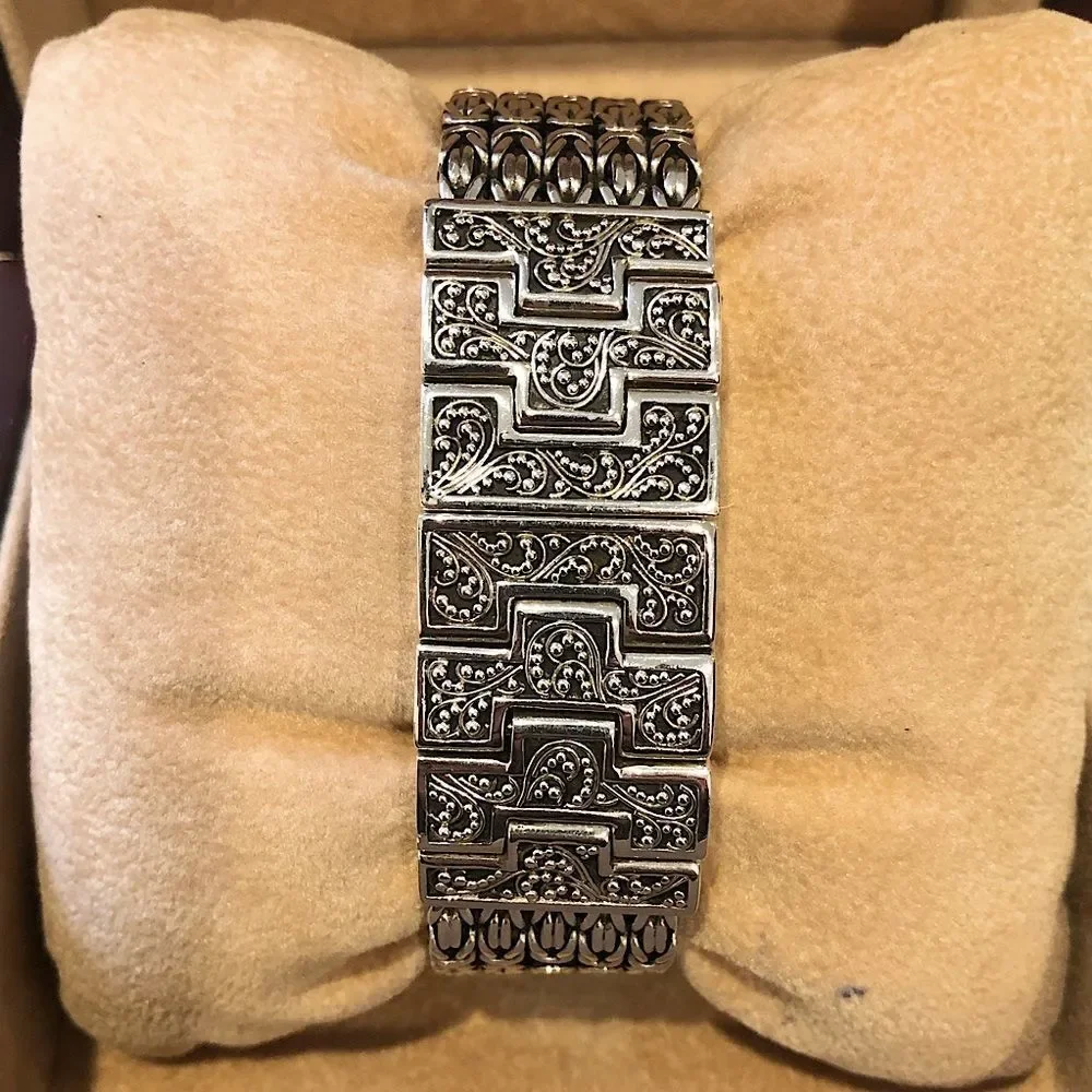 LOIS HILL Unisex Automatic Sterling Silver Bracelet Automatic Watch NWOT RARE